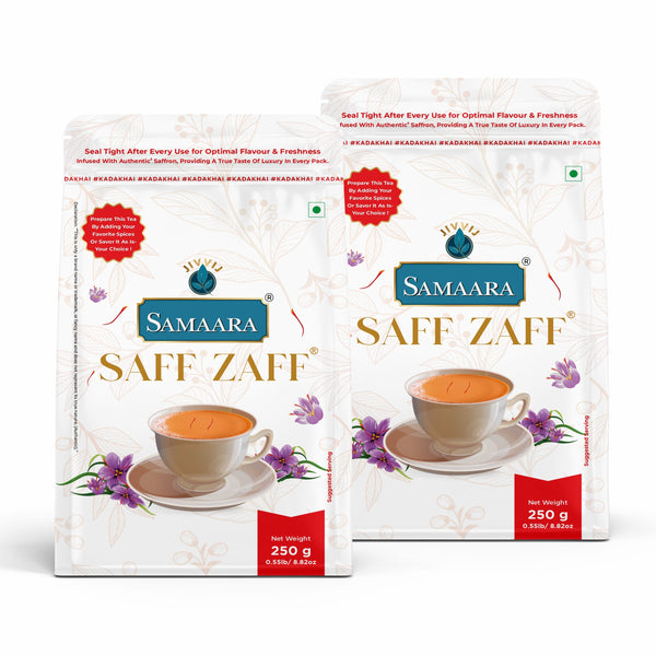 Jivvij Samaara SAFF ZAFF Saffron Tea 500gm Standing Pouch Zipper Pack