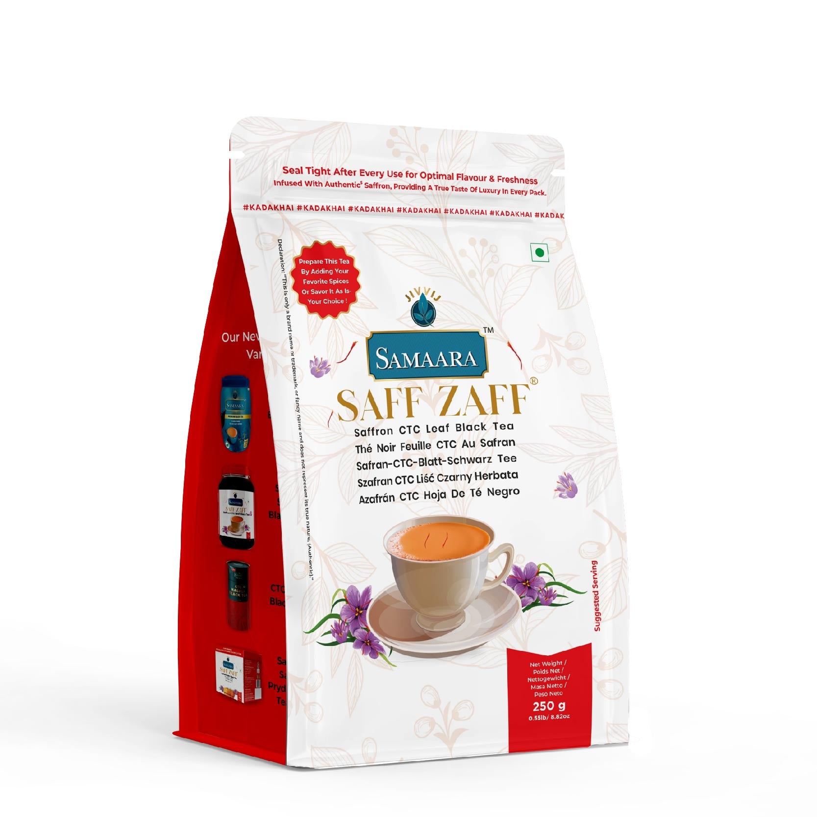 Buy Saffron Tea 250gm Zipper Pack - Samaara