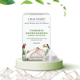Chai Vedic Tea | Turmeric Ashwagandha Herbal Infusion Green Tea | 20 Tea Bags Box