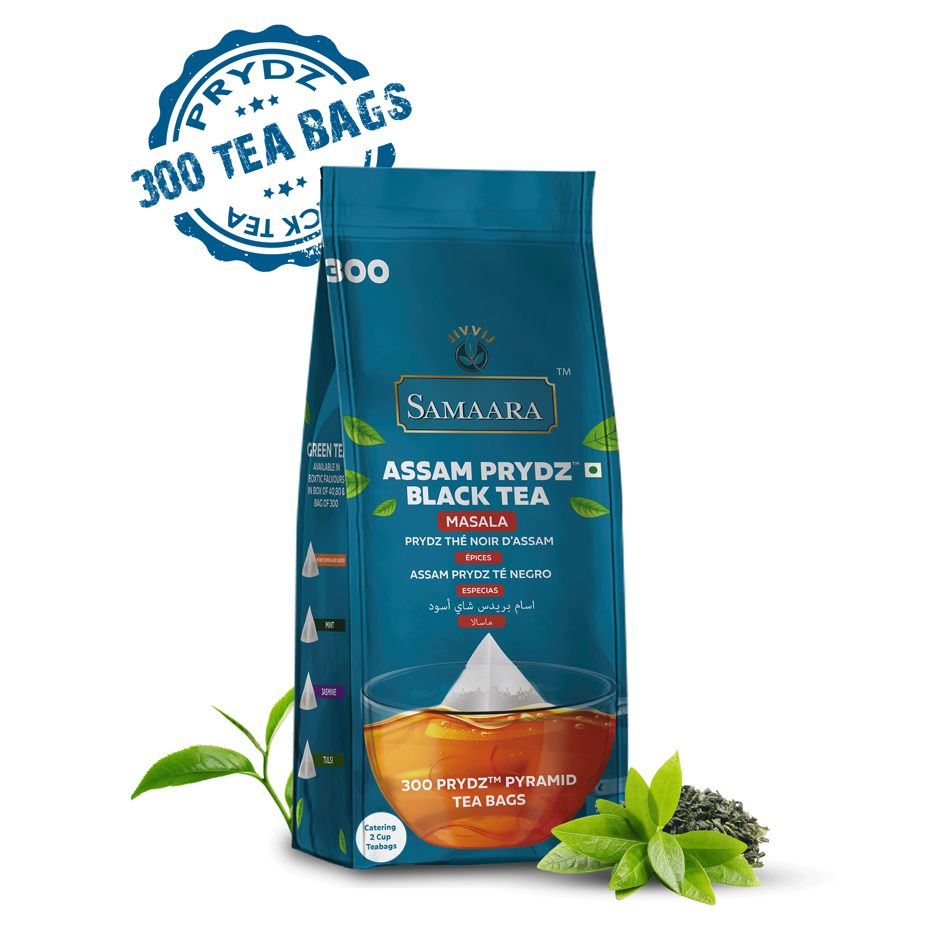 Jivvij Samaara Assam Masala Prydz Pyramid Black Tea 300 Tea Bags
