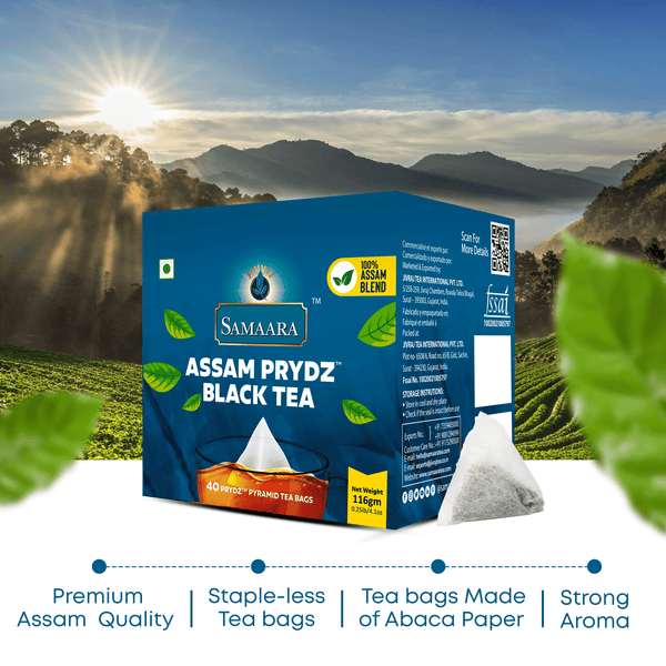 Jivvij Samaara Assam Prydz Pyramid | 40 Tea Bags | 100% Assam Blends
