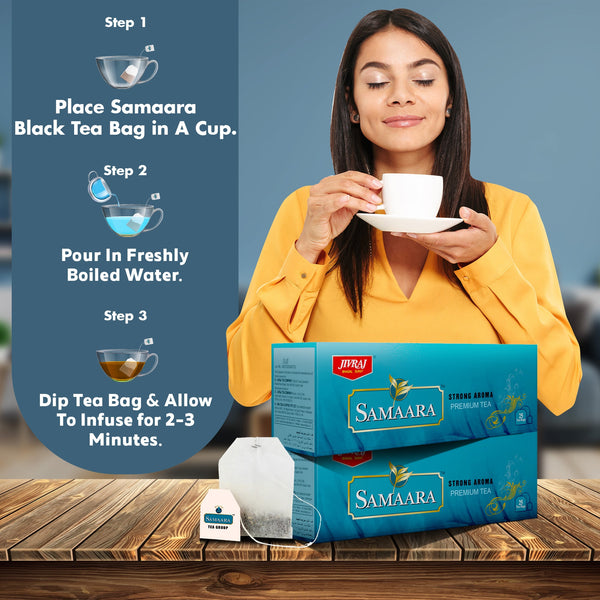 Samaara Premium Black Teabags Pack of 2
