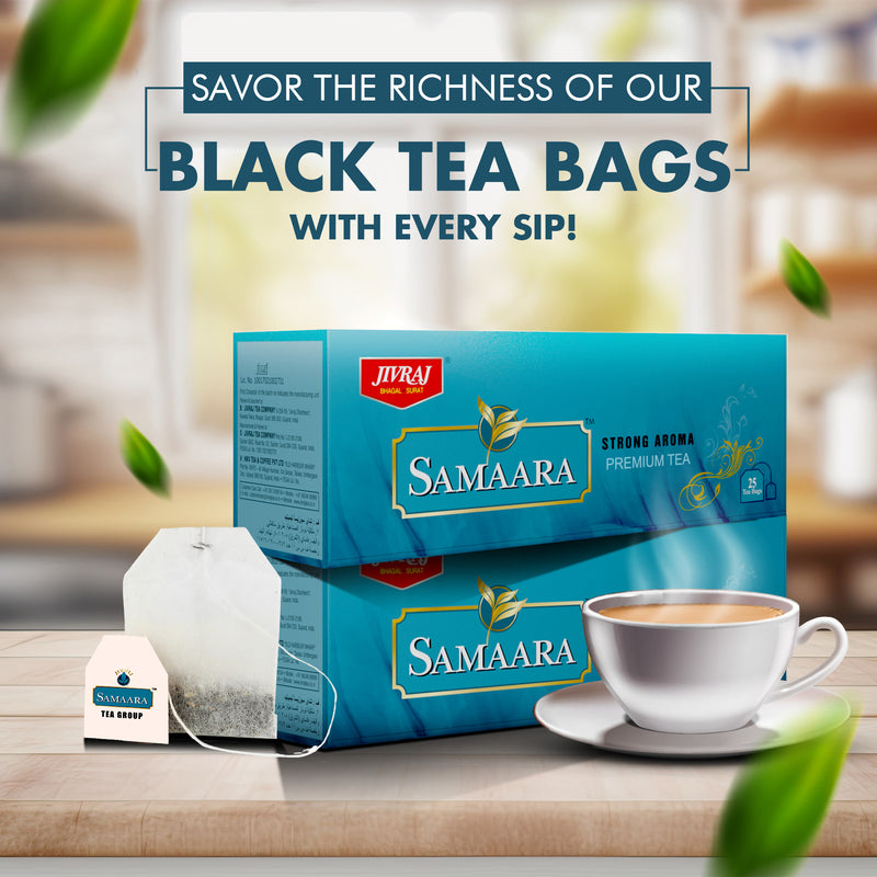 Samaara Premium Black Teabags Pack of 2