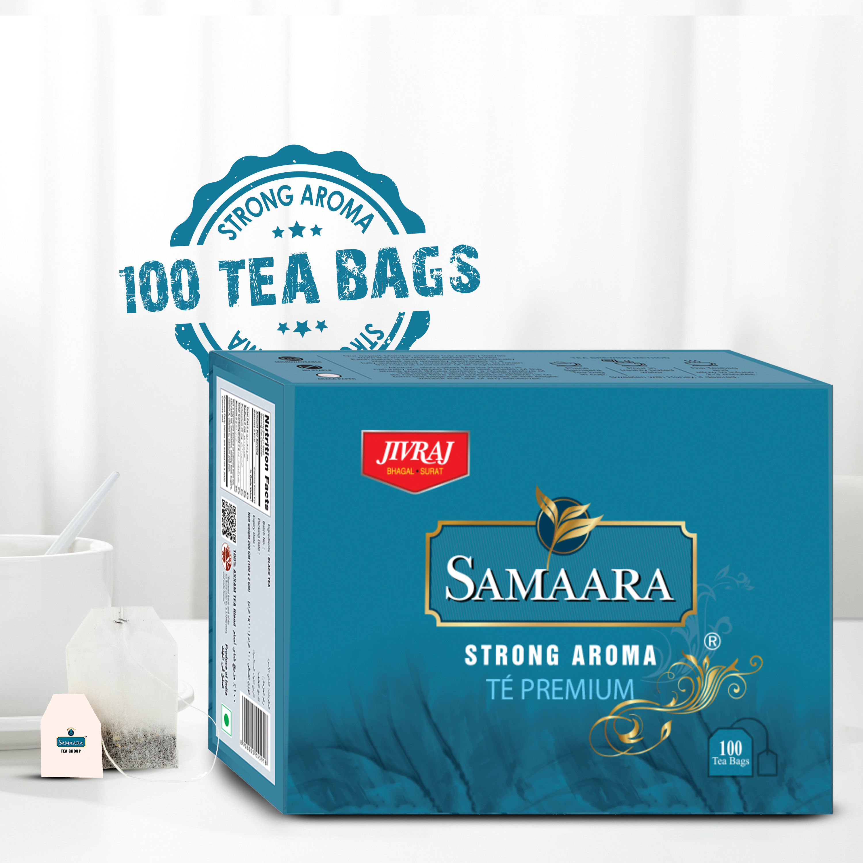 Jivraj Samaara Black Tea 100 Tea Bags