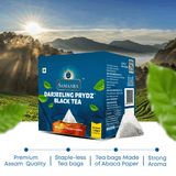 Jivvij Samaara Prydz Pyramid Darjeeling Black Tea | 40 Tea Bags | Refreshing Taste