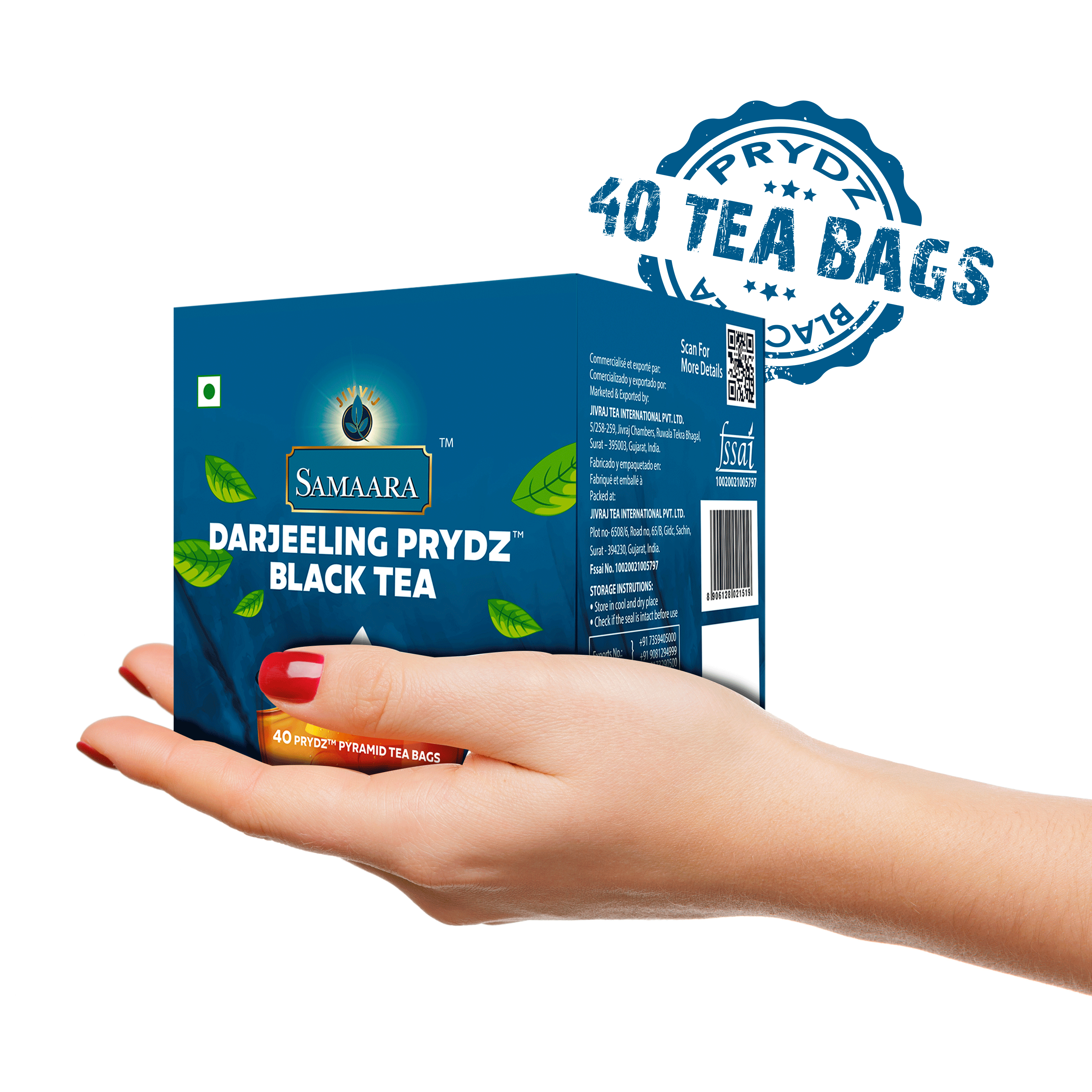 Jivvij Samaara  Prydz Pyramid Darjeeling 40 Tea Bags
