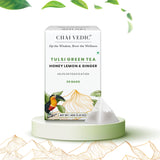 Chai Vedic Tea | Tulsi Green Tea Infused with Honey Lemon Ginger | 20 Tea Bags