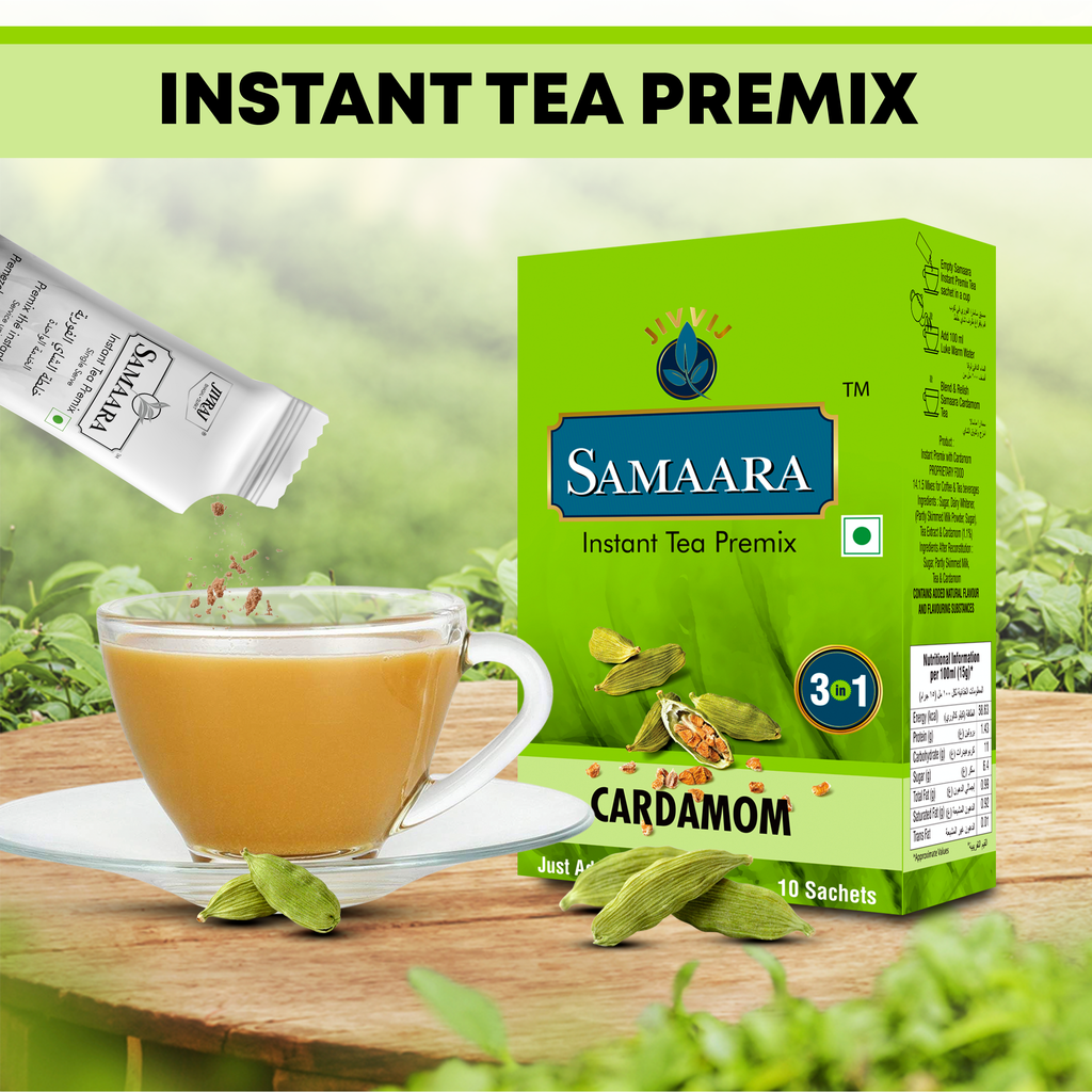 Samaara Instant Cardamom Elaichi Tea Premix | Kadak Chai