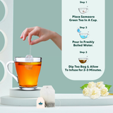 Jivraj Samaara Premium Jasmine Green Tea | Premium Green Tea Bags Combo | Natural Jasmine Flavour | Helps in Metabolism Pack of 3 - 25 Tea Bags/Pack