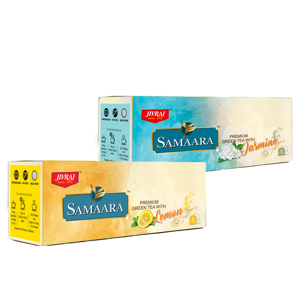 Jivraj Samaara Lemon and Jasmine Combo Green Tea 25 Tea bags/Packs