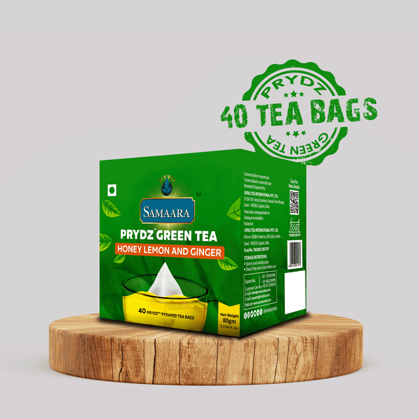 Jivvij Samaara Prydz Pyramid Honey Lemon Ginger Green Tea 40Tea Bags