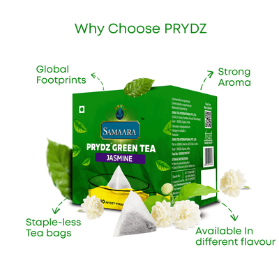 Jivvij Samaara Prydz Pyramid Jasmine Green Tea 40Tea Bags