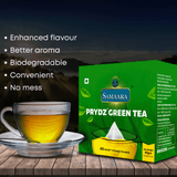 Jivvij Samaara Prydz Pyramid Green Tea | 40 Tea bags | Eco-Friendly Tea Bags